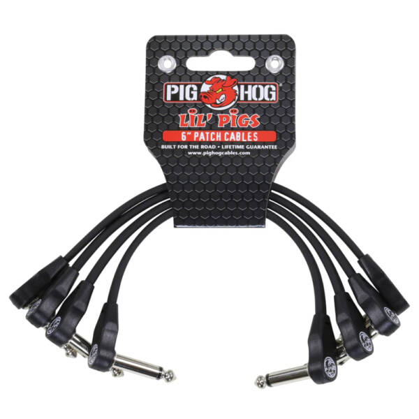 Pig Hog Lil Pigs 6in Low Profile Patch Cables - 4 pack